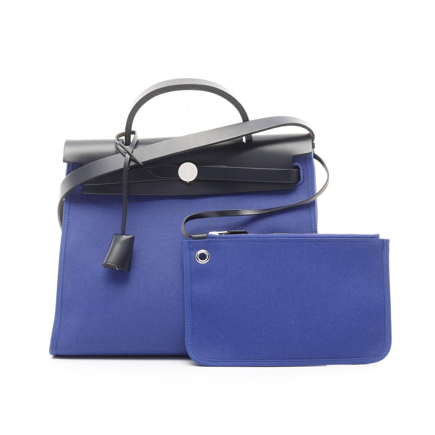Hermes Handbag Herbag Her Bag Zip Pm H068675ckaq Blue Billiard/Blue