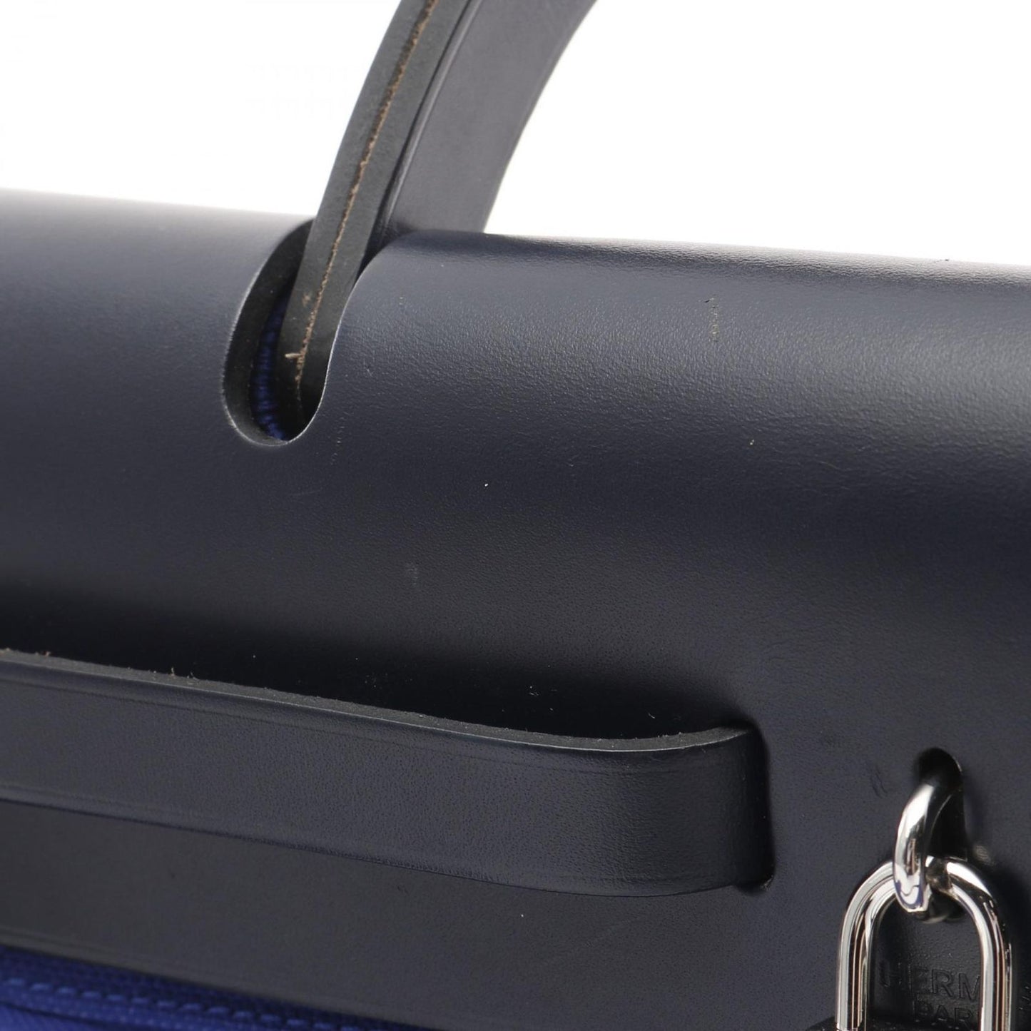 Hermes Handbag Herbag Her Bag Zip Pm H068675ckaq Blue Billiard/Blue