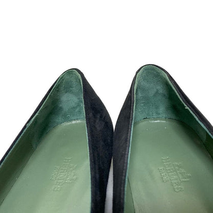 Hermes Flat Shoes 35 1 2 Women - Black