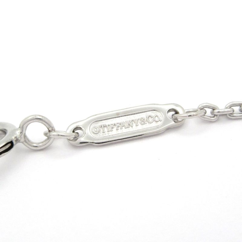 Tiffany & Co Necklace T-Smile Pendant (Medium) 18k White Gold X Diamonds 10p