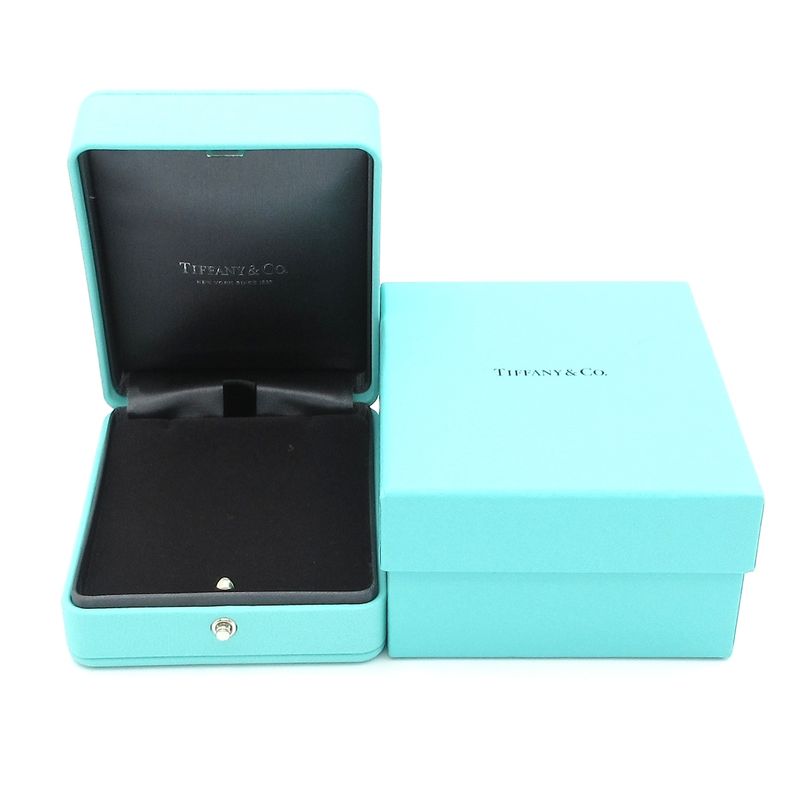 Tiffany & Co Necklace T-Smile Pendant (Medium) 18k White Gold X Diamonds 10p