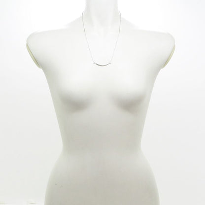 Tiffany & Co Necklace T-Smile Pendant (Medium) 18k White Gold X Diamonds 10p