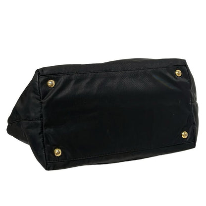 Prada Tote Bag - Bn1601 Black Ribbon Leather