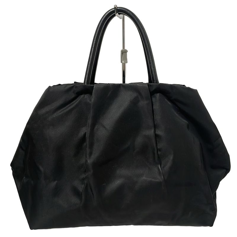 Prada Tote Bag - Bn1601 Black Ribbon Leather