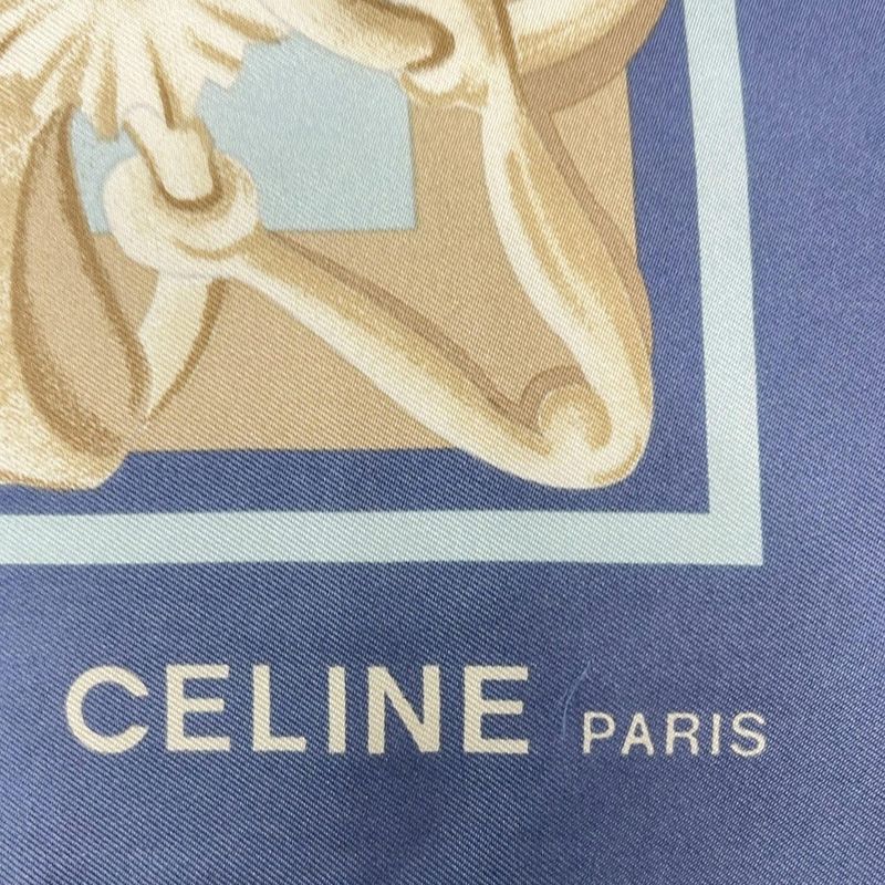 Celine Scarf - Light Blue Ivory and Multi