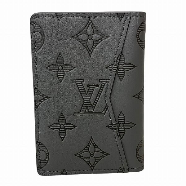 Louis Vuitton Monogram Shadow Organizer de Poche M81382 Card Case Men's