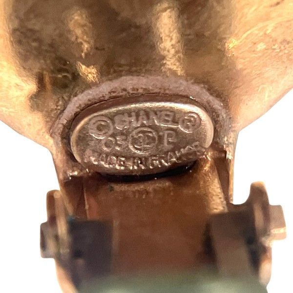 Chanel Camellia 05p White X Black Coco Mark Brand Accessories Earring Women's