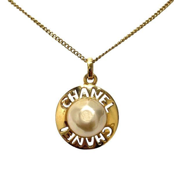 Chanel Logo Fake Pearl Brand Accessories Necklace Ladies