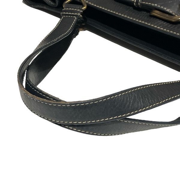 Dior Jeans Pocket Black All Leather Bag Handbag Ladies