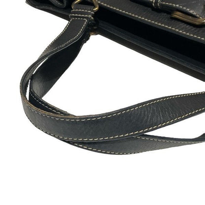 Dior Jeans Pocket Black All Leather Bag Handbag Ladies