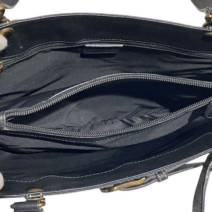 Dior Jeans Pocket Black All Leather Bag Handbag Ladies