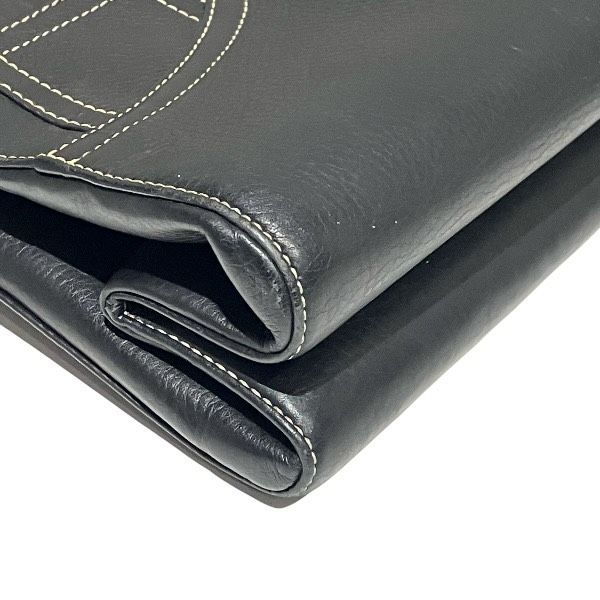 Dior Jeans Pocket Black All Leather Bag Handbag Ladies