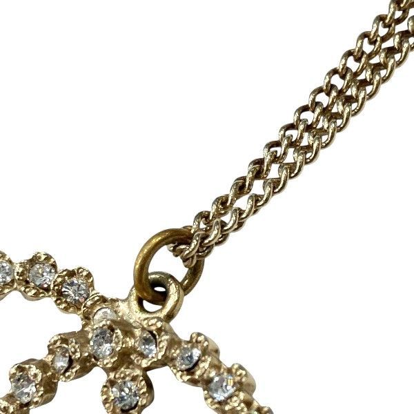 Chanel Gold A18b Coco Mark Rhinestone Brand Accessories Necklace Ladies
