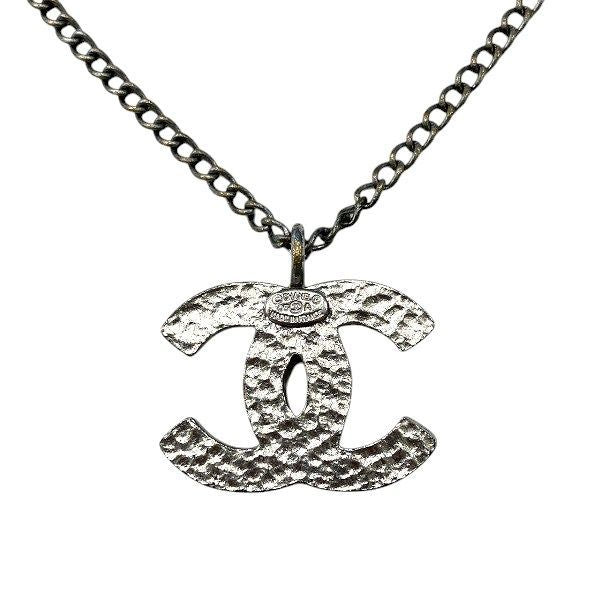 Chanel Black X Silver 05a Coco Mark Brand Accessories Necklace Ladies