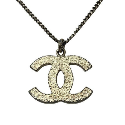 Chanel Gold Lame 07a Coco Mark Brand Accessories Necklace Ladies