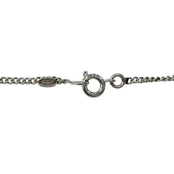 Chanel Silver 07v Coco Mark Rhinestone Brand Accessories Necklace Ladies