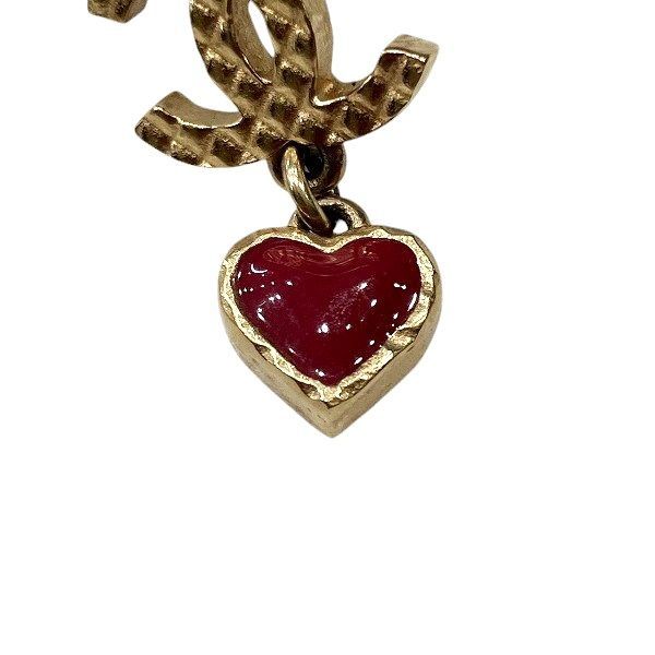 Chanel Matelasse Cocomark A17p Heart Triangle Gold Brand Accessories Earrings