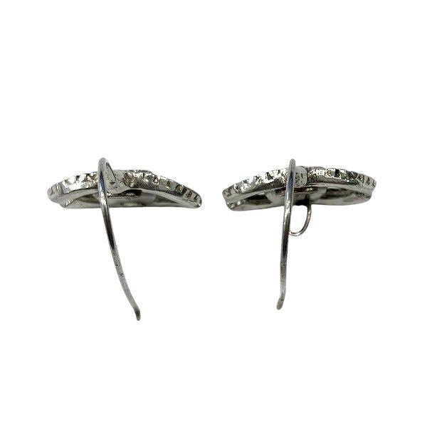 Chanel Silver 00a Coco Mark Brand Accessories Earrings Ladies