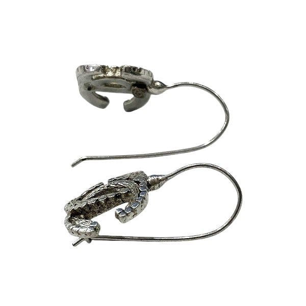 Chanel Silver 00a Coco Mark Brand Accessories Earrings Ladies