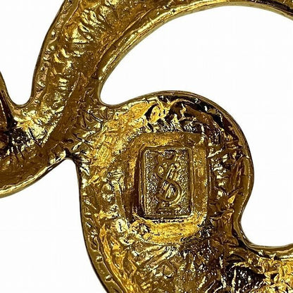 Yves Saint Laurent Gold Color Brand Accessories Brooch Women's