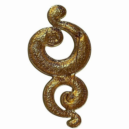 Yves Saint Laurent Gold Color Brand Accessories Brooch Women's