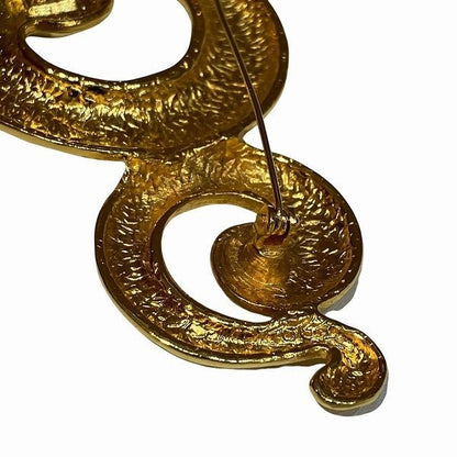 Yves Saint Laurent Gold Color Brand Accessories Brooch Women's