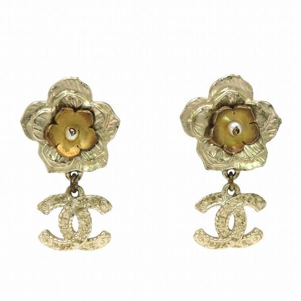 Chanel A18 C Coco Mark Fake Pearl Brand Accessories Earring Women's