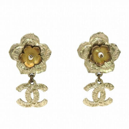 Chanel A18 C Coco Mark Fake Pearl Brand Accessories Earring Women's
