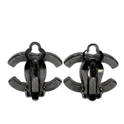 Chanel Cocomark Rhinestone Brand Accessories Earring Women's