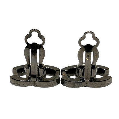 Chanel Cocomark Rhinestone Brand Accessories Earring Women's