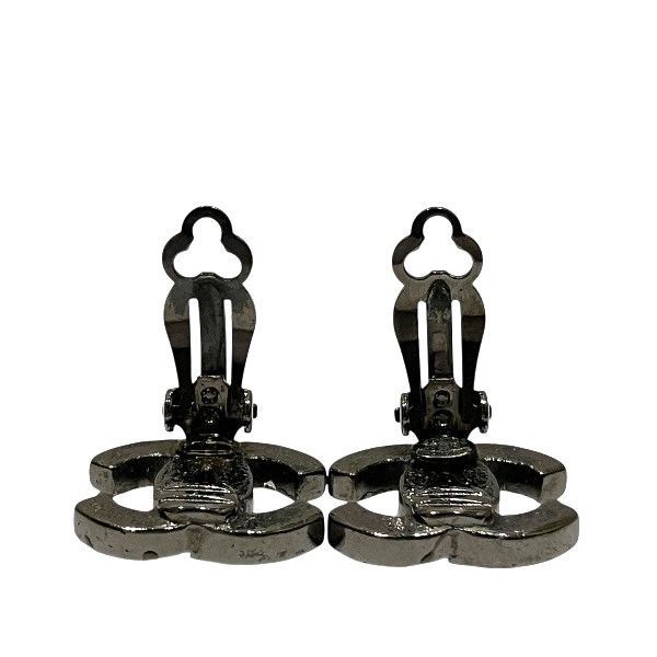 Chanel Cocomark Rhinestone Brand Accessories Earring Women's