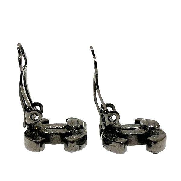 Chanel Cocomark Rhinestone Brand Accessories Earring Women's