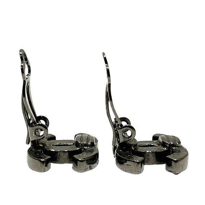 Chanel Cocomark Rhinestone Brand Accessories Earring Women's