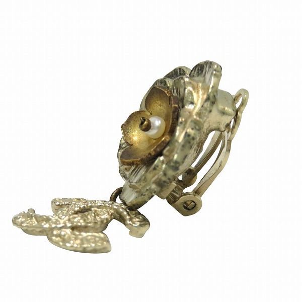 Chanel A18 C Coco Mark Fake Pearl Brand Accessories Earring Women's