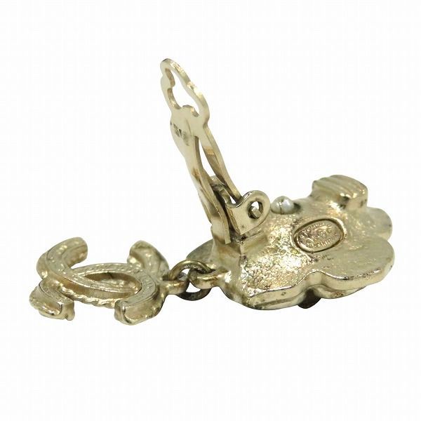 Chanel A18 C Coco Mark Fake Pearl Brand Accessories Earring Women's