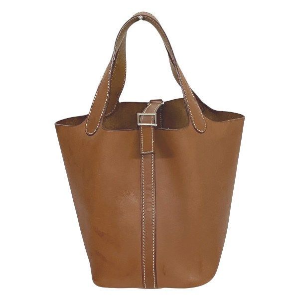 Hermes Picotan Lock PM Brown Bag Tote Bag Handbag Ladies