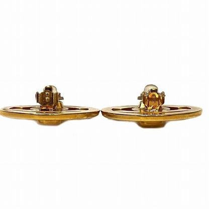 Chanel Coco Mark Round 97p Brand Accessories Earring Women's