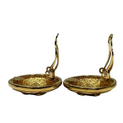 Chanel Cocomark Gold Brand Accessories Earring Women's