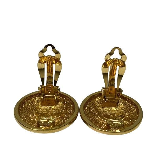 Chanel Cocomark Gold Brand Accessories Earring Women's