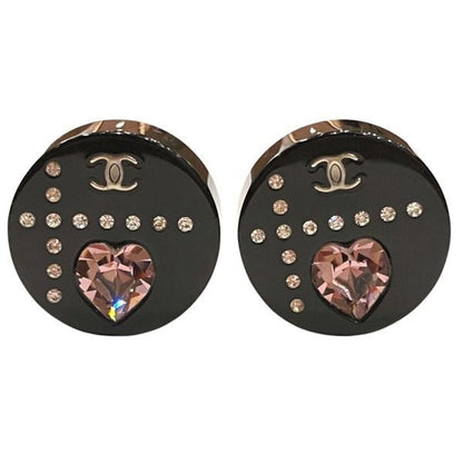 Chanel Cocomark 04a Rhinestone Brand Accessories Earrings Women's