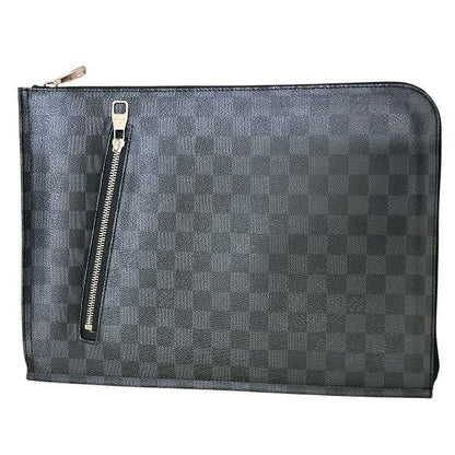 Louis Vuitton Damier Graphite Poche Document N48247 Bag Clutch Bag Second Bag