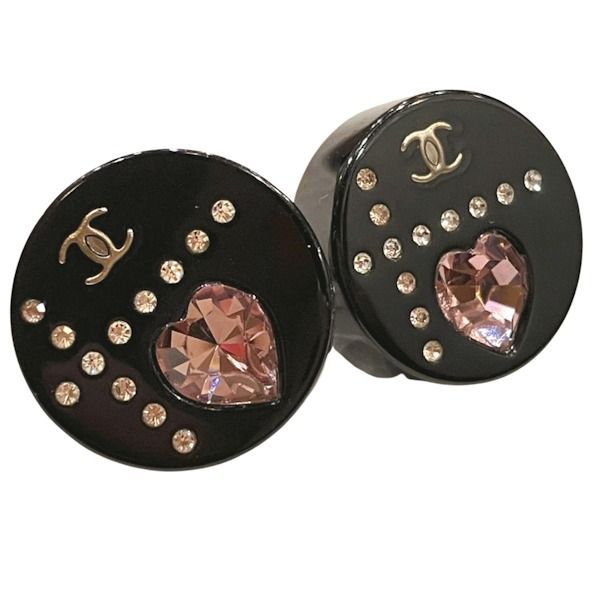 Chanel Cocomark 04a Rhinestone Brand Accessories Earrings Women's