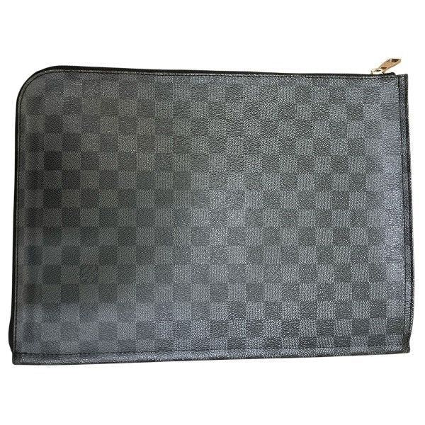 Louis Vuitton Damier Graphite Poche Document N48247 Bag Clutch Bag Second Bag