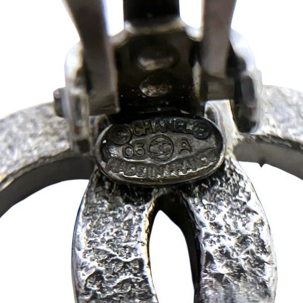 Chanel Cocomark Rhinestone Brand Accessories Earring Women's