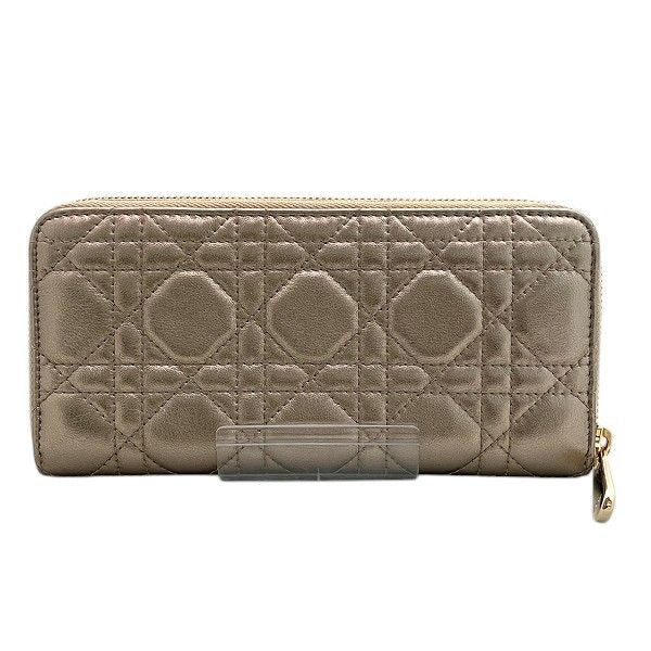 Chris Dior Lady Dior Voyage S0007onmj Round Zipper Long Wallet Ladies