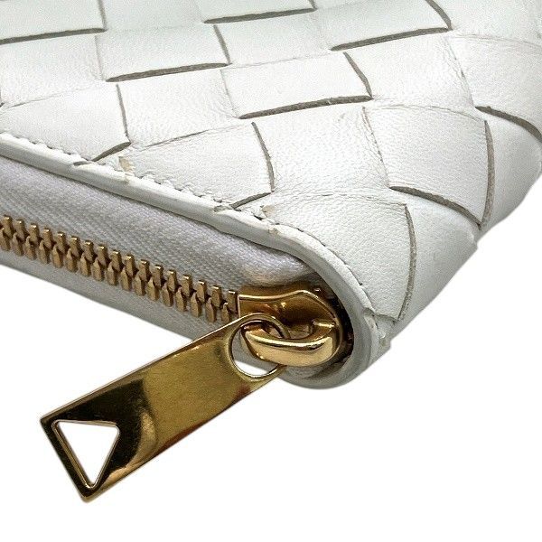 Bottega Veneta Intrecciato Heart Round Zipper Long Wallet Unisex