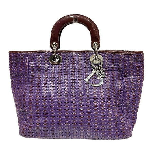 Dior Cannage Lady Dior Purple Bag Handbag Ladies