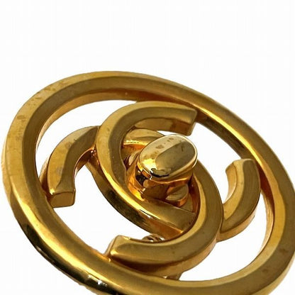 Chanel Coco Mark Round 97p Brand Accessories Earring Women's