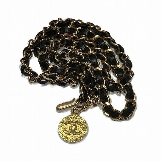 Chanel Coco Mark Chain Belt Strap Vintage Brand Accessories Belt Women's