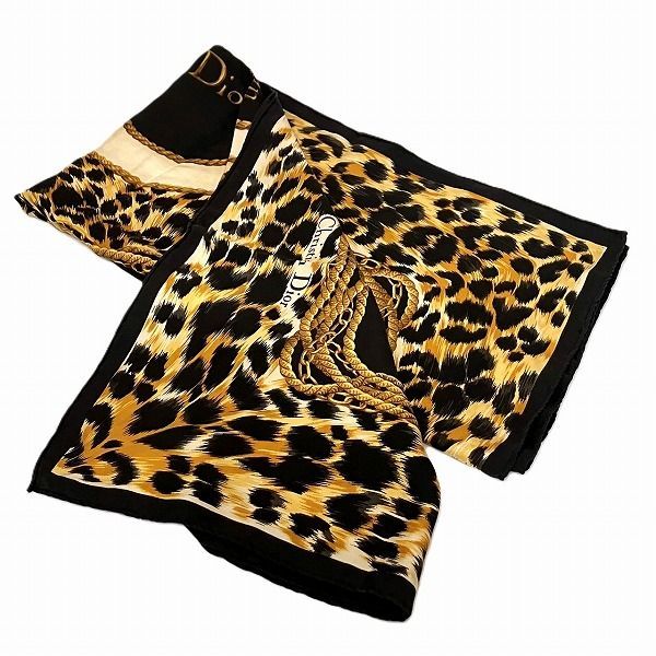 Dior Logo Animal Brand Accessories Scarf Women's
